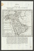 Turky [Turkey] in Asia by Herman Moll. Middle East & Arabia 1701 old map