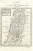 Canaan, Palestine or the Holy Land… twelve Tribes of Israel. MOLL 1701 old map