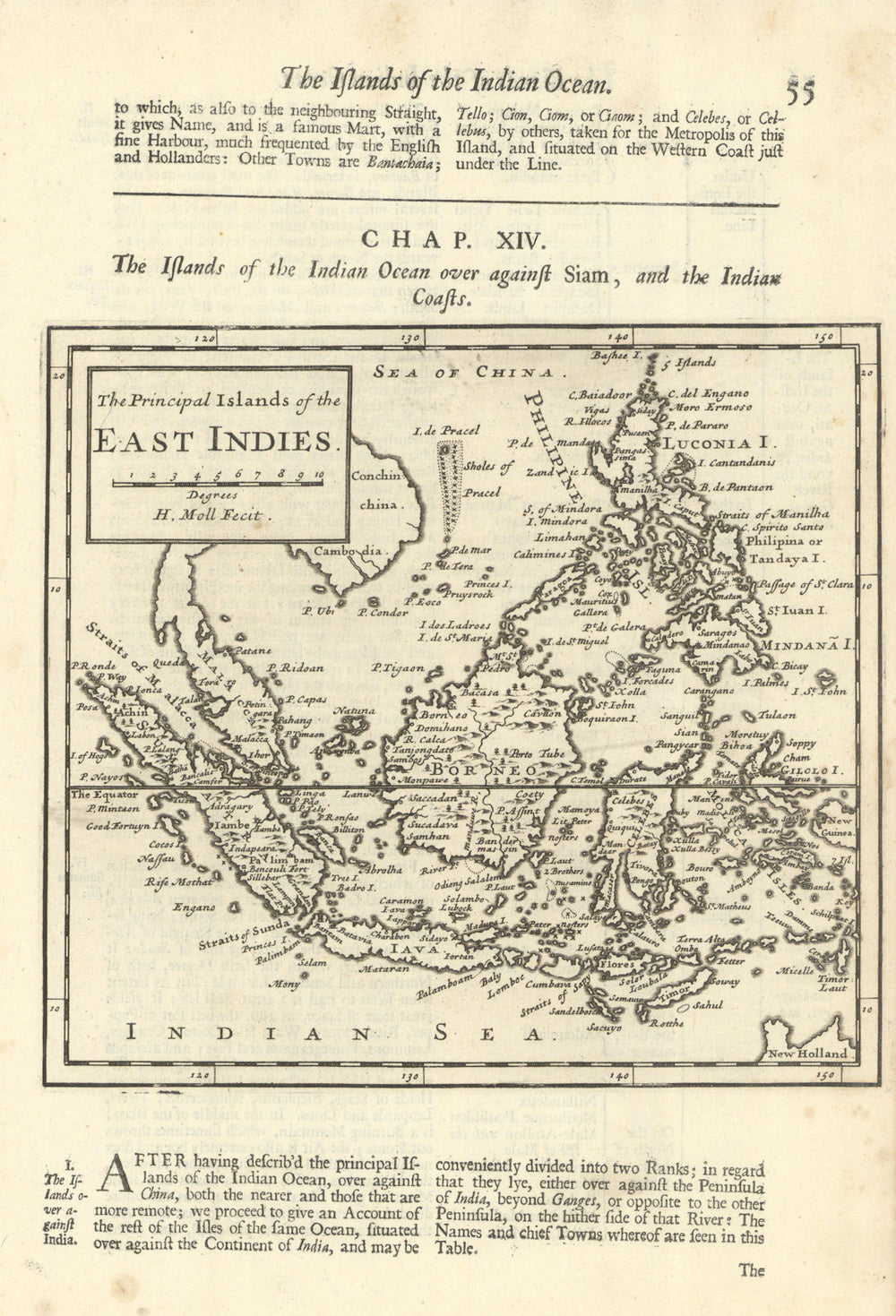 The Principal Islands of the East Indies. Indonesia & Philippines. MOLL 1701 map