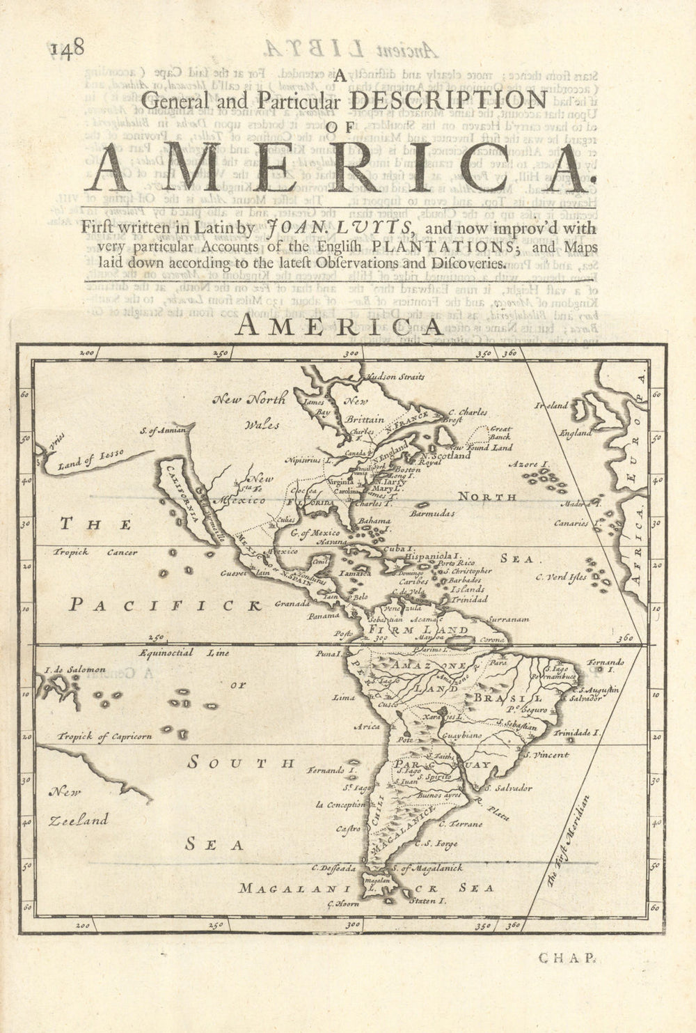 America by Herman Moll. North & South America. Insular California 1701 old map