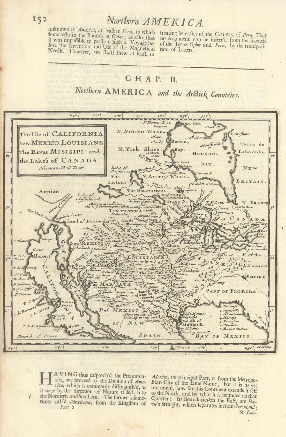 The Isle of California. New Mexico. Louisiane. The River Misisipi… MOLL 1701 map