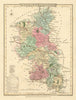 Antique hand-coloured Buckinghamshire county map by George Cole/John Roper 1810