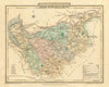 Antique hand-coloured Cheshire county map by George Cole & John Roper 1810