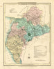 Antique hand-coloured Cumberland county map by George Cole & John Roper 1810