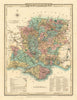 Antique hand-coloured Hampshire county map by George Cole & John Roper 1810