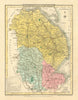 Antique hand-coloured Lincolnshire county map by George Cole & John Roper 1810