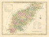 Antique hand-coloured Northamptonshire county map by George Cole/John Roper 1810