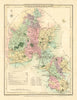 Antique hand-coloured Oxfordshire county map by George Cole & John Roper 1810