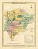 Antique hand-coloured Rutlandshire county map by George Cole & John Roper 1810