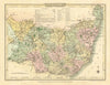 Antique hand-coloured Suffolk county map by George Cole & John Roper 1810
