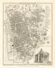 Antique engraved Liverpool town city plan by George Cole & John Roper 1810 map