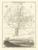 Antique town / city plan of Northampton by George Cole & John Roper 1810 map