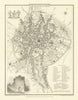 Antique town city plan of Norwich by George Cole & John Roper. Norfolk 1810 map