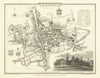 Antique engraved town / city plan of Oxford by George Cole & John Roper 1810 map