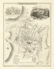 Antique town / city plan of Winchester by George Cole & John Roper 1810 map
