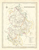 Antique county map of BEDFORDSHIRE by Creighton & Walker for Lewis c1840
