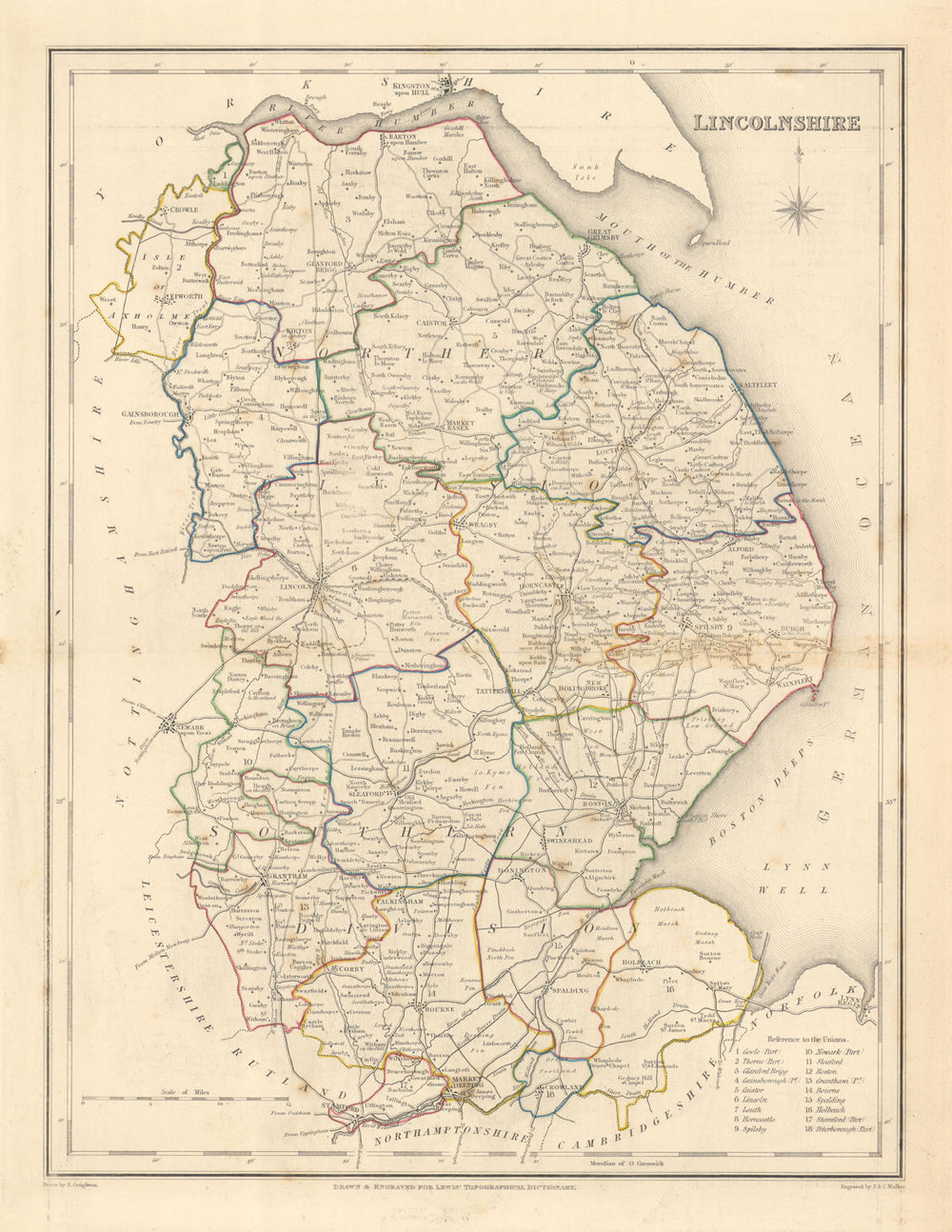 Antique county map of HEREFORDSHIRE by Creighton & Starling for Lewis c1840