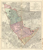 The Parish of St. Mary Abbotts Kensington. Water/Electric. Bacon/Leete 1892 map