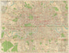 Plan of London divided into half mile squares c1920 old antique map chart