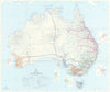 Australia—Railway Systems. Shows Adelaide-Darwin under construction 1981 map