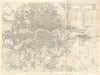 The Builder Map of the County of London. Surveyors' Districts. George Bacon 1899
