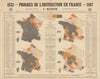 Progrès de l'Instruction en France—Reduction of illiteracy—1832 to 1867 map