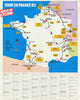 Tour de France - Miroir du Cyclisme. Cycling route poster map 57x45cm 1982
