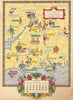 Central England delicacies—Gastronomic map—Whitbread calendar—February 1948