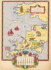 Devon, Cornwall & Wales delicacies—Gastronomic map—Whitbread calendar—March 1948