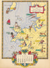 North Wales & Lancashire delicacies—Gastronomic map—Whitbread calendar—June 1948