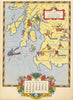 Southwest Scotland delicacies—Gastronomic map—Whitbread calendar—August 1948