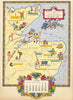 North East Scotland delicacies—Gastronomic map—Whitbread calendar—October 1948