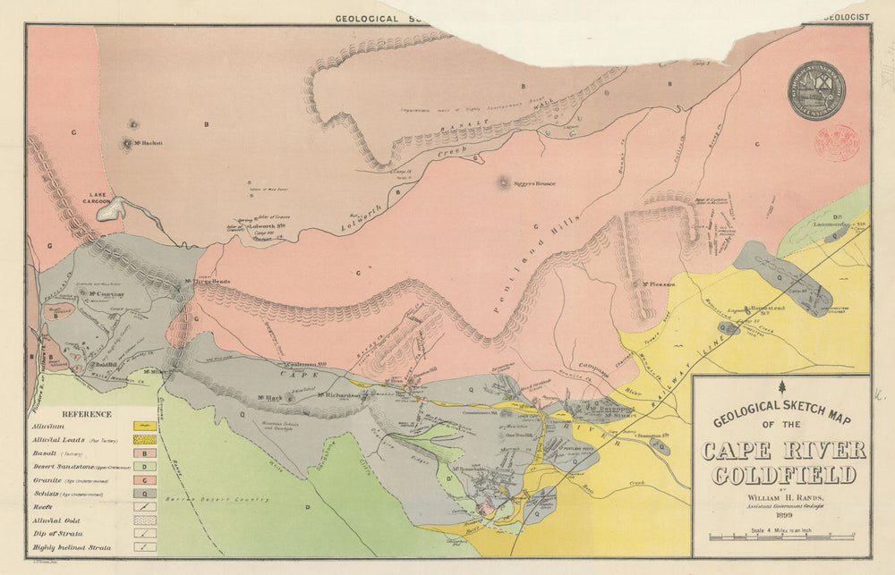 Cape River Goldfield—Geological Survey of Queensland—William Rands 1899 map
