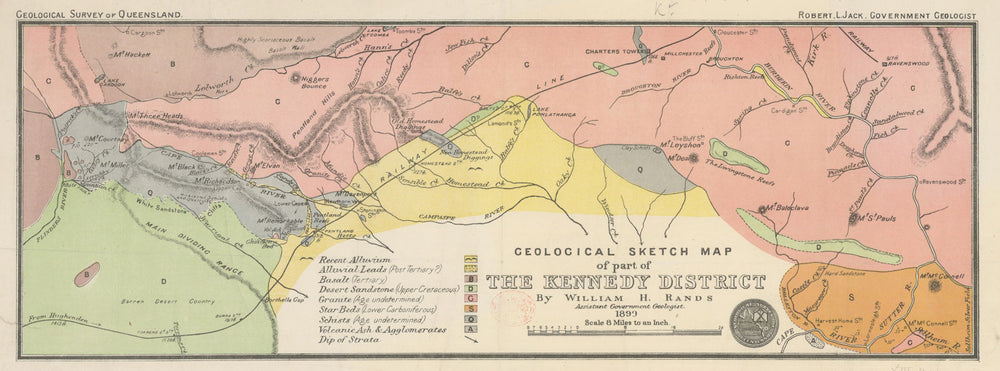 Kennedy District Goldfield—Queensland Geological Survey—William Rands 1899 map
