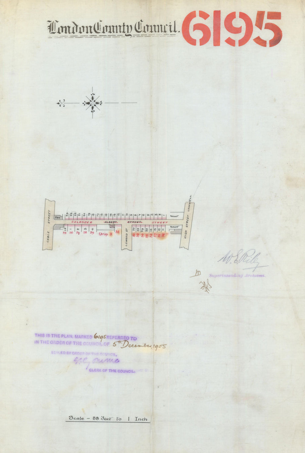 Solander Gardens, Shadwell E1—renumbering/renaming—Cable St—The Highway 1905 map