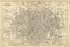 GREATER LONDON ENVIRONS. General Index map to 9 inch scale maps. BACON 1886