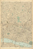 CITY OF LONDON Shoreditch Clerkenwell Southwark Broadgate Moorgate 1886 map