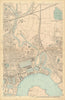 CANNING TOWN Bromley Blackwall Bow Creek River Lea West Ham Plaistow 1886 map