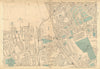 NOTTING HILL SHEPHERDS BUSH Kensington White City Holland Park 1886 old map