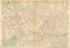CLAPHAM Common/North Brixton Lambeth Stockwell Battersea Wandsworth 1886 map