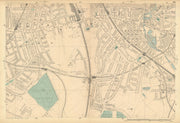 NEW CROSS Deptford Nunhead Lewisham St John's Nunhead Brockley Deptford 1886 map
