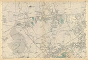 EALING/ACTON Greenford Hanwell Gunnersbury Perivale Hanger Lane. BACON  1886 map