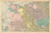 LONDON Notting Hill Kensington St Johns Wd Hammersmith Bayswater BACON  1886 map