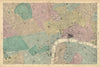 CENTRAL LONDON West End City Southwark Westminster Shoreditch. BACON  1886 map