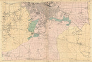 WOOLWICH Charlton Eltham Bexley Plumstead Shooters H Greenwich.BACON  1886 map
