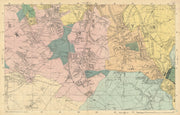 STREATHAM Mitcham Balham Tooting Streatham Norwood Dulwich. BACON  1886 map