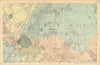 LONDON Sydenham Penge Beckenham Catford Norwood Dulwich Lewisham BACON  1886 map