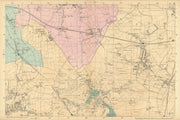 CHISLEHURST Eltham Mottingham Bromley Sidcup Foots Cray Catford. BACON  1886 map