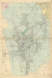 CROYDON Beddington Thornton Heath South Norwood Norbury Anerley. BACON 1886 map