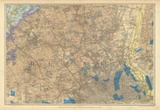 NW LONDON GEOLOGICAL Westminster Islington Brent Ealing Camden.BACON 1886 map
